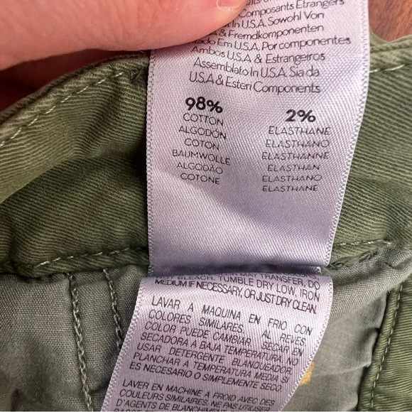 MOTHER The Shaker Prep Fray Pant In Fatigue Military Utility Green Size 24 - Picture 5 of 6